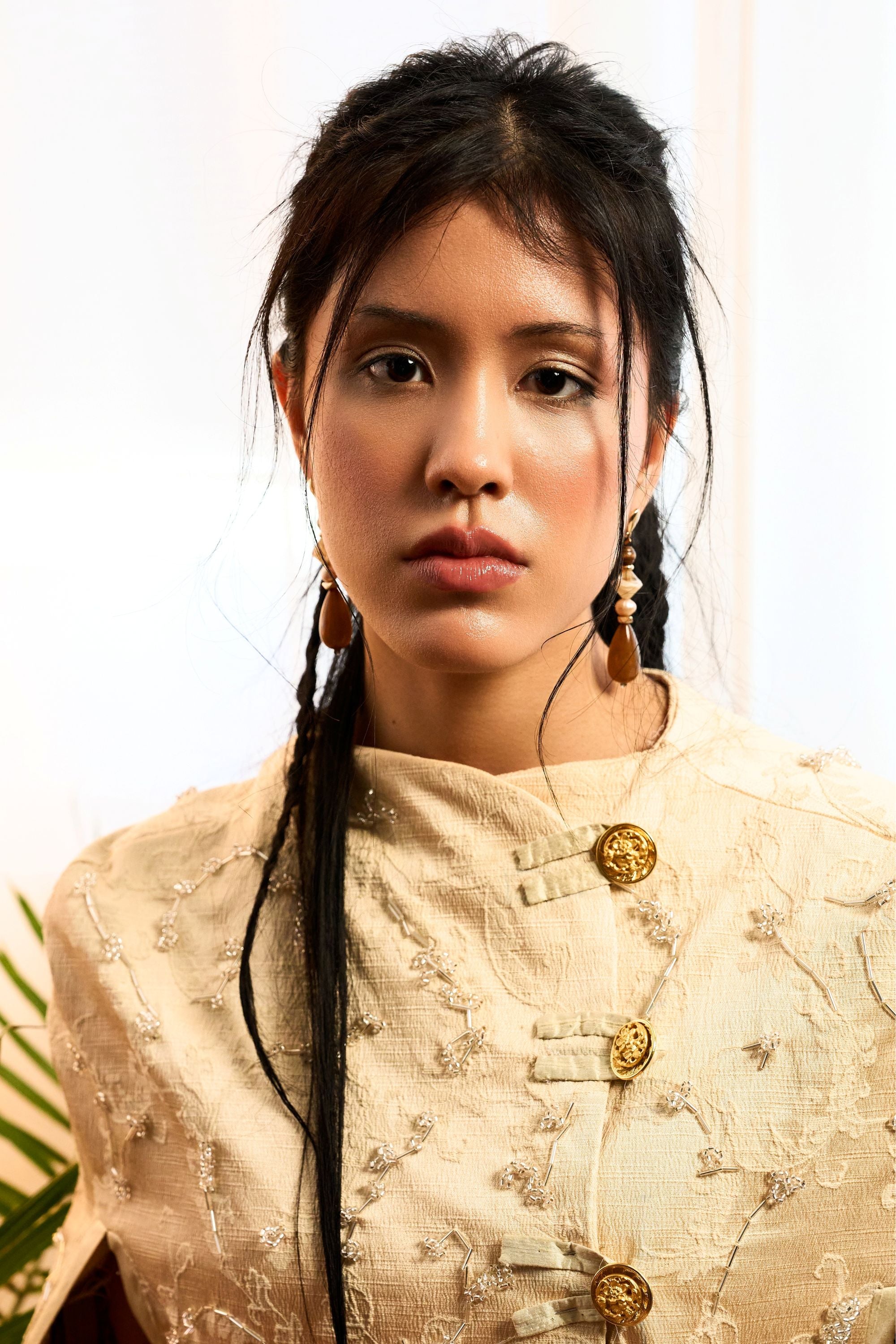 The Ceylan Jacquard Poncho Top